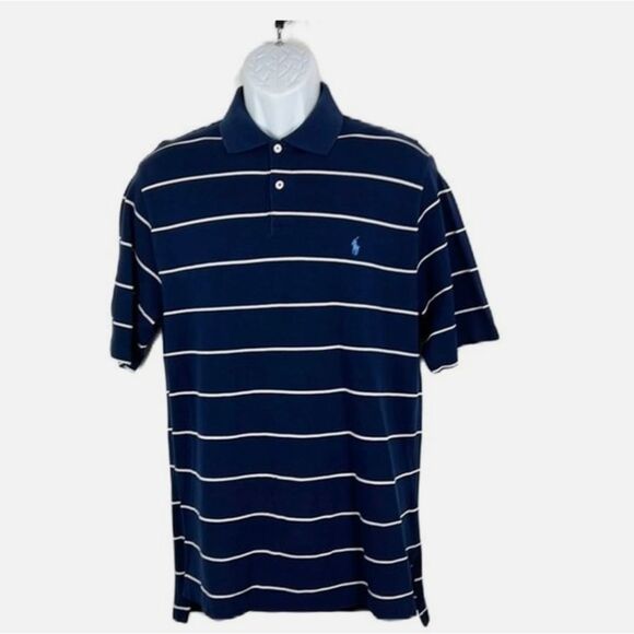 Polo Ralph Lauren Navy Polo Shirt With Logo - Picture 1 of 7